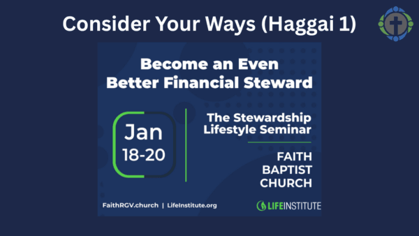 Consider Your Ways (Haggai 1) Image